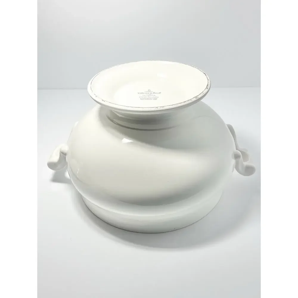 Villeroy & Boch “Pure White” Porcelain Soup Tureen & Lid 11 1/4” 3 Quarts